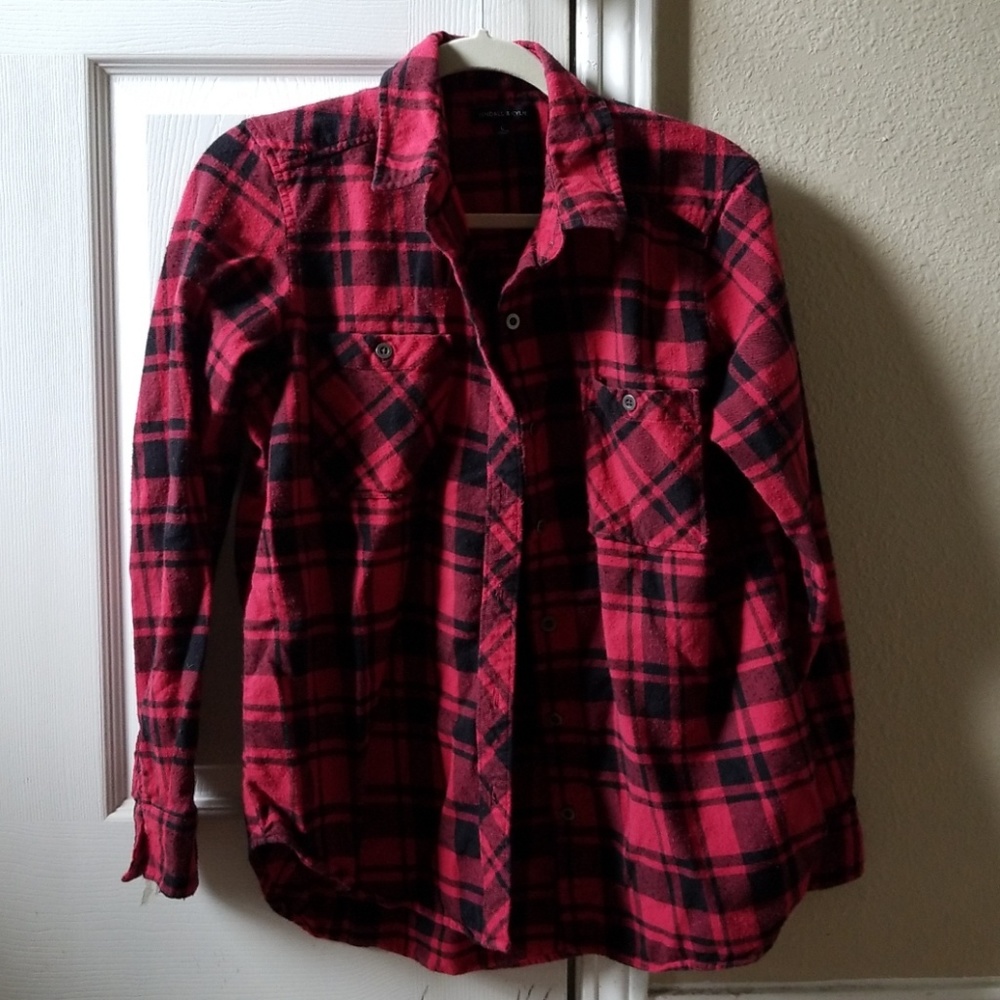 Kendall & Kylie Plaid Button Up